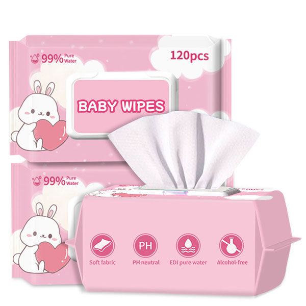 Baby Wipes 120pcs/Bag | Ultra-Soft Gentle Cleansing for Newborn & Sensitive Skin