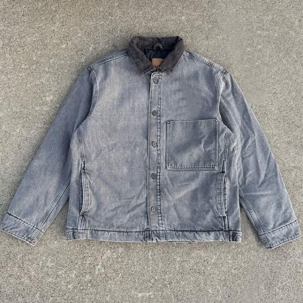 2025 Trending Distressed Bomber Plus Size Work Men'S Jacket Custom Varsity Racing Motorcycle Sports Denim Windbreaker Men Jacket