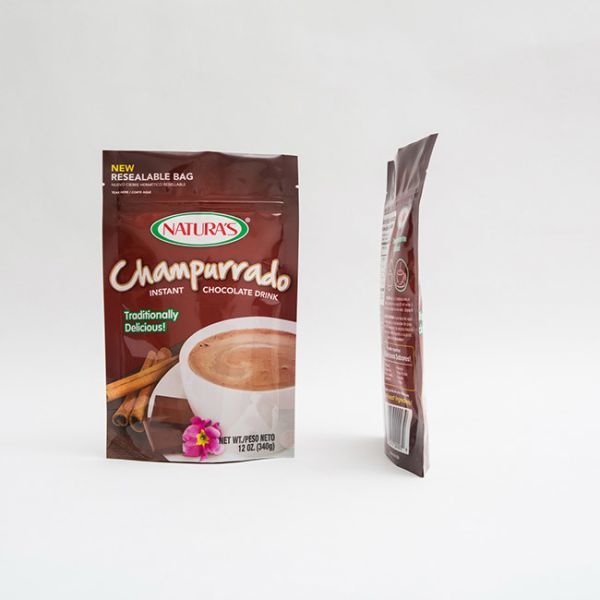 340g Champurrado Stand Up Pouch Instant Hocolate Packing Bag With Zipper