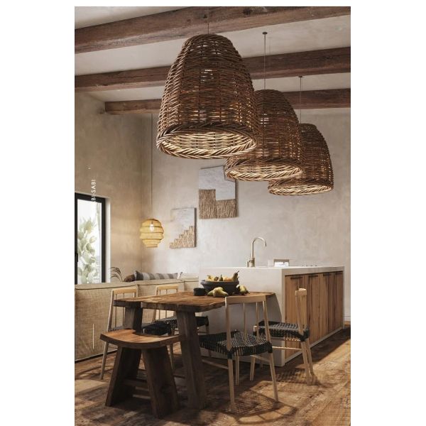Kitchen Pendant Lamp Resort Hotel American Natural Handmade Real Rattan Pendant Lamp(WH-WP-119)
