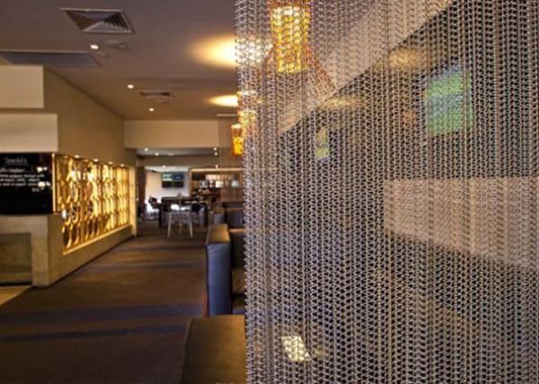 Sprial Weave Architectural Conveyor Belt Mesh Curtain For Buildings Decoration