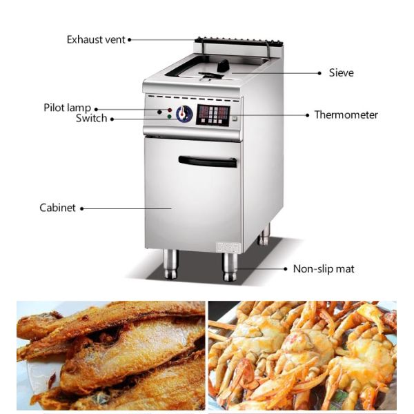 58kg 21L Single Tank Gas Fryer For Restaurant