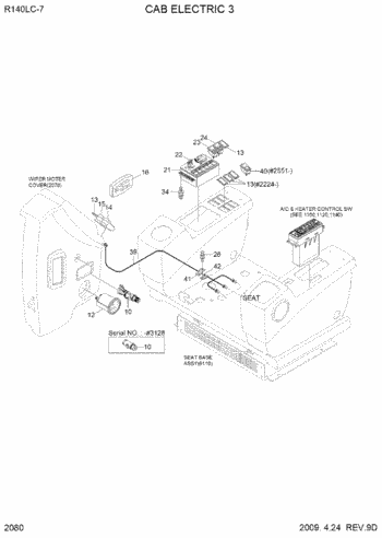 монитор Hyundai R210LC7 y ишаков распределительной коробки мембраны 21N8-20505