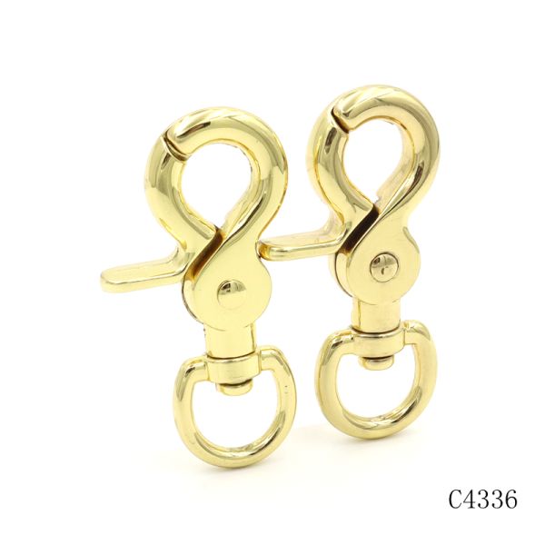 Zinc Alloy Swivel Snap Hook Heavy Duty Metal Trigger Snap Gold