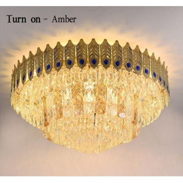 Пост-современная роскошная лампа спальни столовой комнаты прожития потолочной лампы пера хрустальной люстры