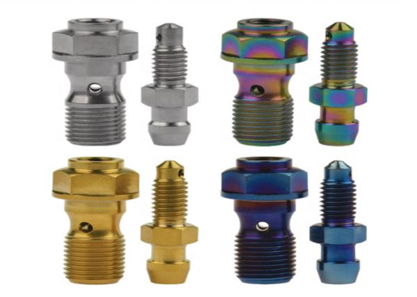 Blue Color CoatingCNC Titanium Parts Bolts And Nuts High Strength Anti - Corrosion