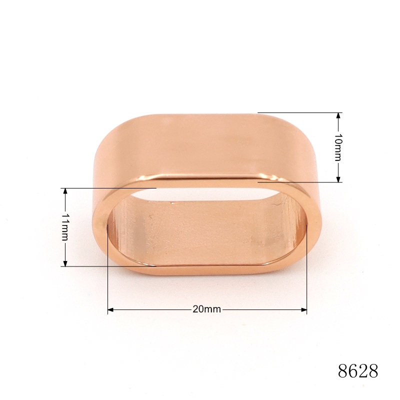 20mm Metal Belt Loops Rose Gold Metal Belt Loop Keeper Oval For Straps And Belts