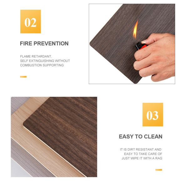 Carbon Crystal Bamboo Charcoal Wood Veneer Wood Grain Wall Panels Mould Proof