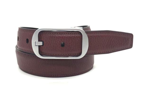 Fashionable Mens Leather Dress Belt With Prong Buckle 1.25” Wide Waist Strap