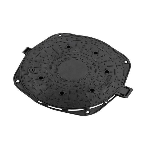 Cast Iron Manhole Cover Round Single Sealed Airport With BS DIN JIS Standard