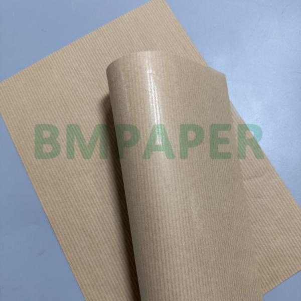 60g Machine Glazed 1 Side Stripped Brown Kraft Paper For Pouches