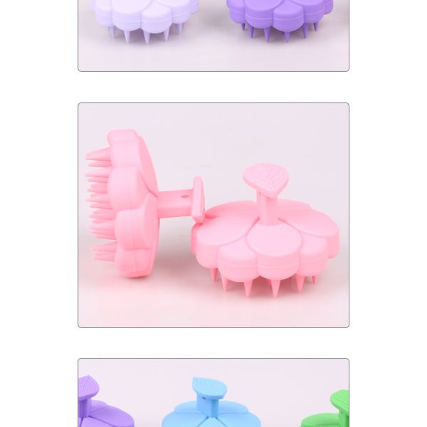 Soft Silicone Scalp Massager Shampoo Hair Massage Brush Scalp Cleansing Brush with Custom Logo Support