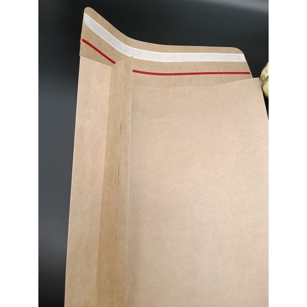 Sac de papier pur d'annonce de joint auto-adhésif favorable à l'environnement recyclable pour le vêtement