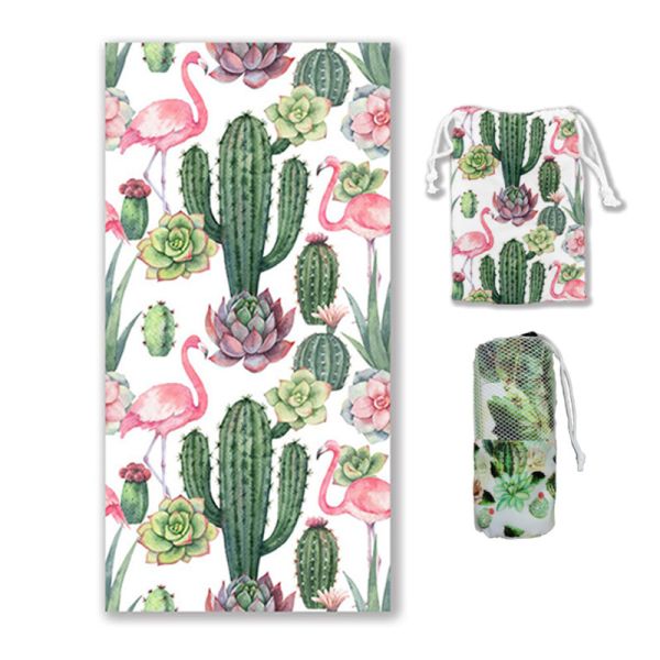 Rpet Recycled Sand Proof Customized Washable Microfiber Travelling Beach Towel And Bag With Logo