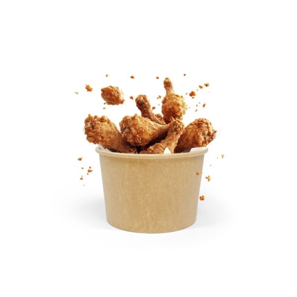 Biodegradable and eco-friendly takeaway disposable salad restaurant takeaway kraft paper bowl wholesale