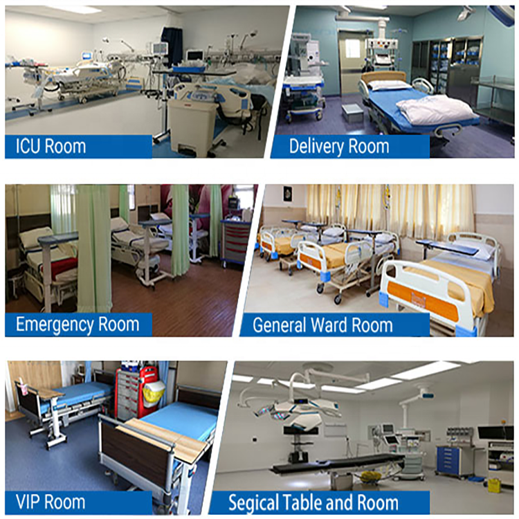 Кровати ухода больницы ABS OEM складчатость стальной тройная