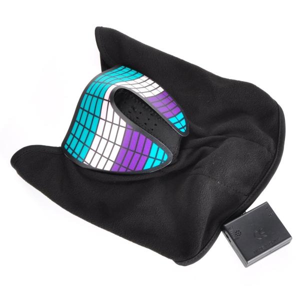 Ledes led mask Music LED/EL party  mask with sound active and Luminous Light for Men and woman  DJ funny mask
