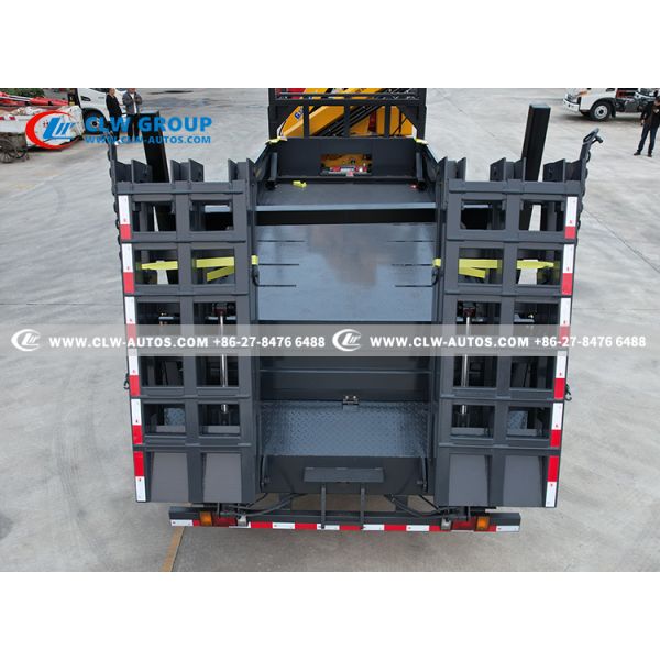 ISUZU FTR 4x2 Flatbed Truck with 6.3-Ton Knuckle Crane and 205HP Euro 6 Engine for 7,000mm Platform Transport