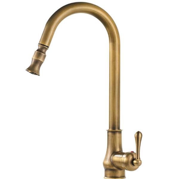 antique brass OEM Bronze CE Retro Bathroom Pull out Sink Faucets