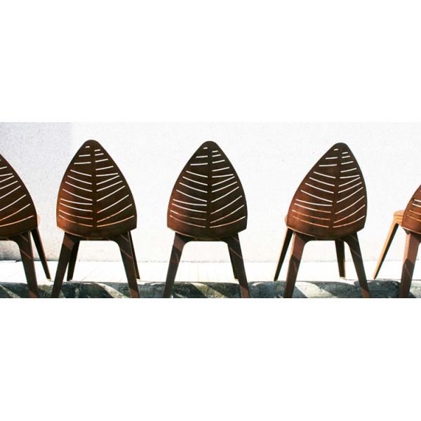 Лист дизайна Morden ржавые сформировали стул сада Corten мебели металла стальной