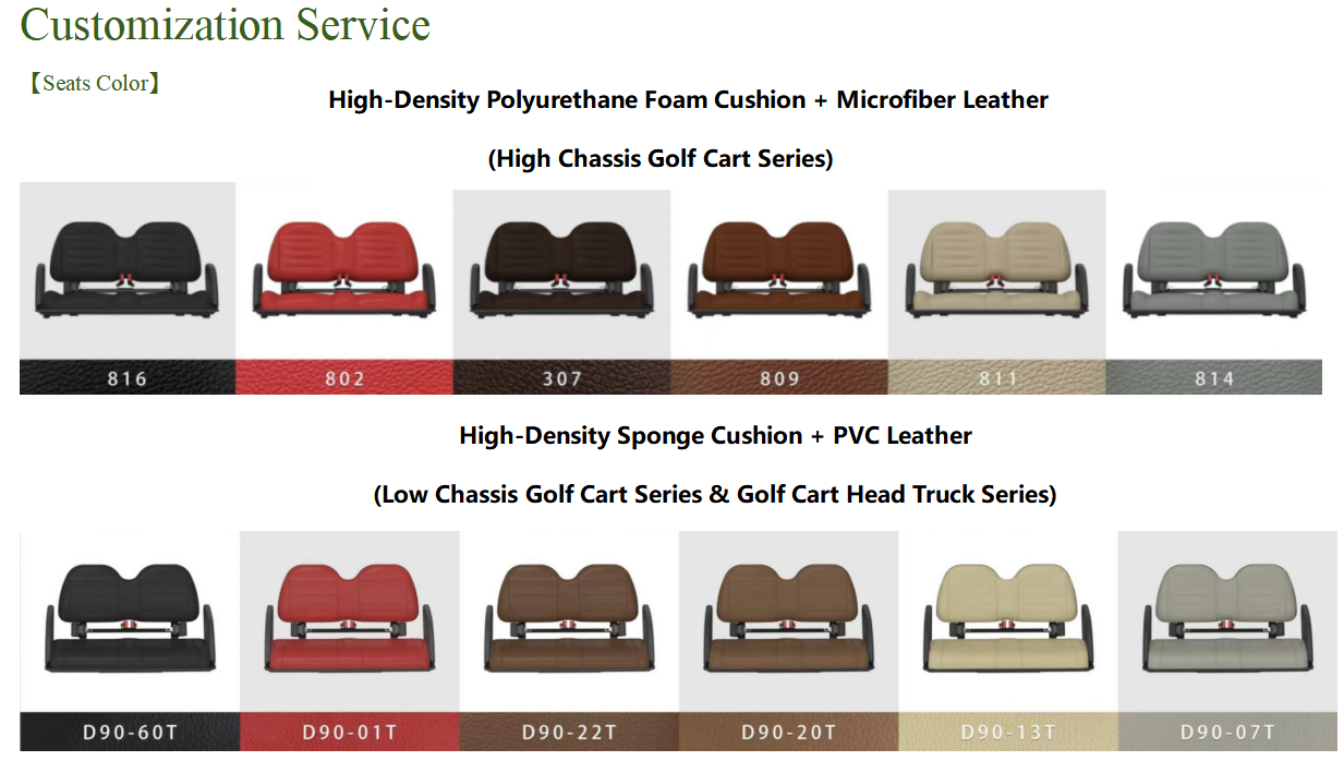 Fine Workmanship 8-Passenger 6 Front-facing and 2 Rear-facing Golf Car with Acrylic Windshield