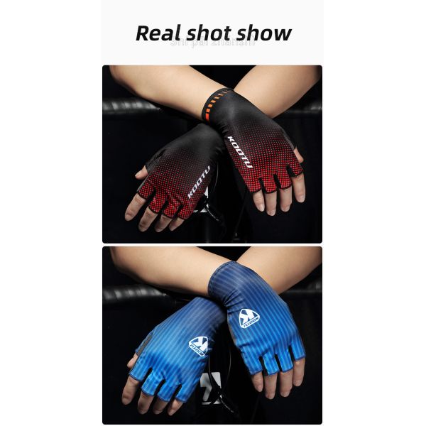 Women Men Road Cycling Gloves Half Finger Breathable Polyester Material