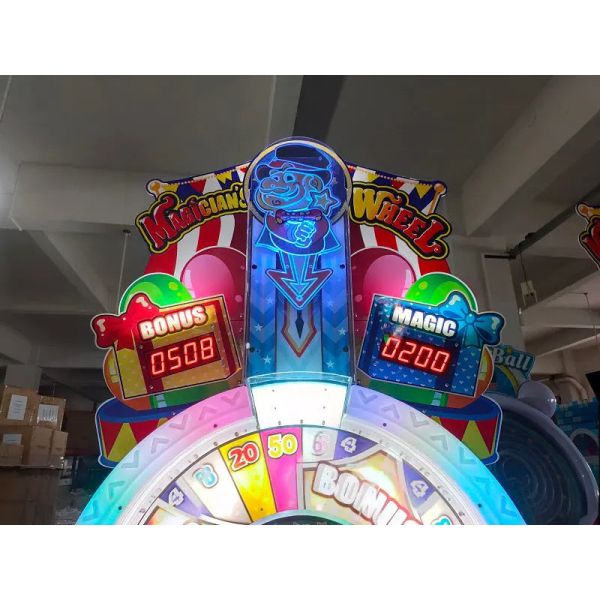 Magicians Wheel Lottery Redemption Game Machine Rotating Wheel Coin Operated Ticket Redemption