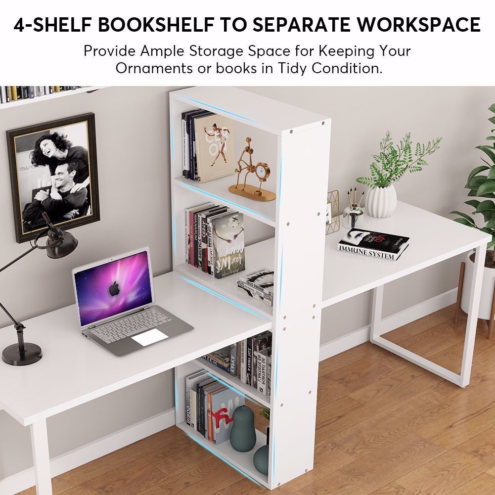 Modern Soho Computer Desk with Book Shelves Standard and Customized