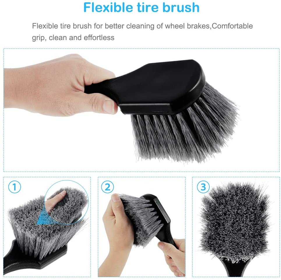 9Pcs Car Wheel Cleaning Brush Set 700g Detailing Cleaning