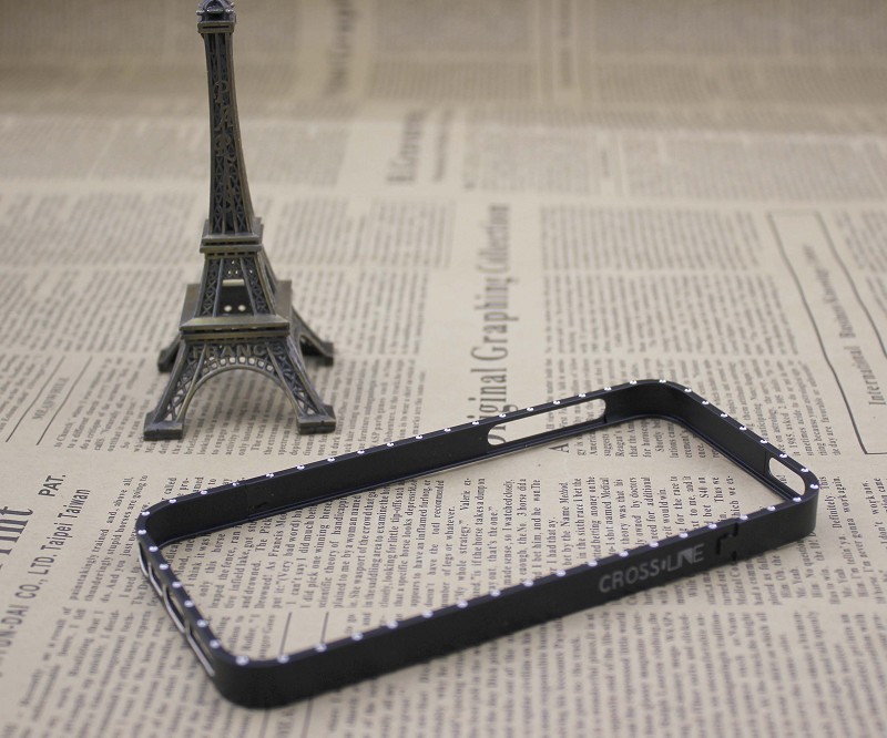 Diamond Black Aluminum Bumper Case Light Weight For Iphone5