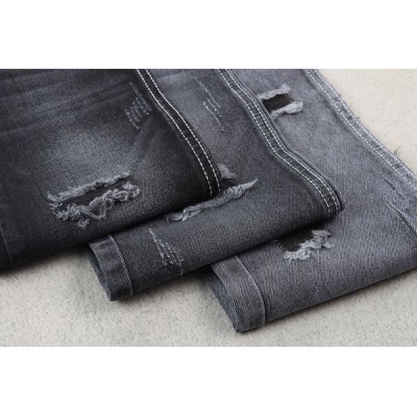 Black Color Jeans 10Oz 100 Cotton Denim Fabric For Women