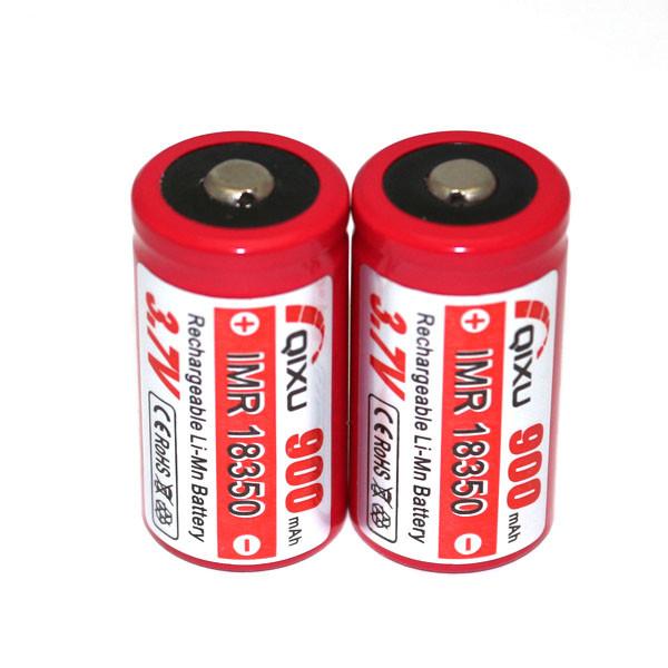 QIXU IMR 18350 900mAh 3.7V rechargeable Li-Mn Battery / e-cigs and mods battery
