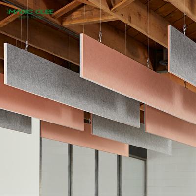PET Felt Easy To Attach Ceiling Acoustic Panel Impact Resistant Customizable