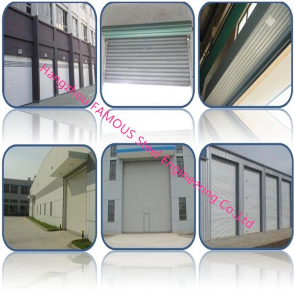 Металл светлых алюминиевых дверей надземный свертывает вверх тип изоляции жары дверей малошумный