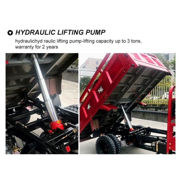 300cc DAYANG Cinco ruedas Auto auto descarga de carga triciclo con techo y diseño de 3 ruedas