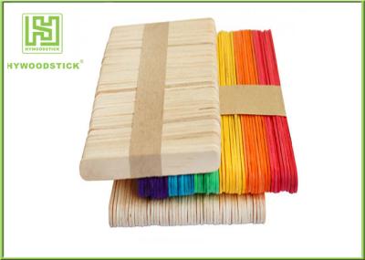 114mm Wavy Popsicle Sticks Wooden , Flat Handicraft Ice Cream Sticks In Bundle
