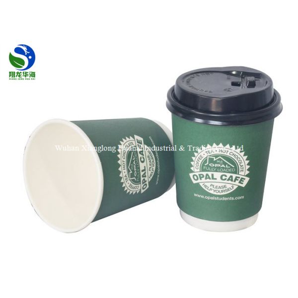 Heat Resistant Double Wall Paper Cup 8oz 12oz 16oz With Plastic Lid