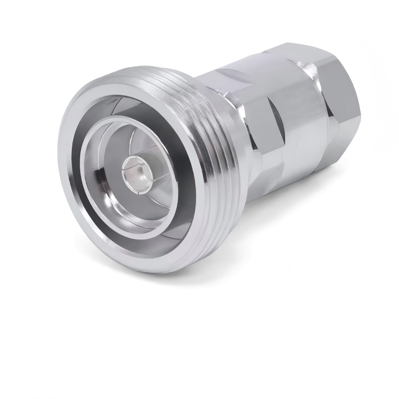 DIN-K-1/2S RF Connector 7/16 Female Clamp Type with Nickel-plated Brass and PTFE Insulator for DC-7.5GHz Applications