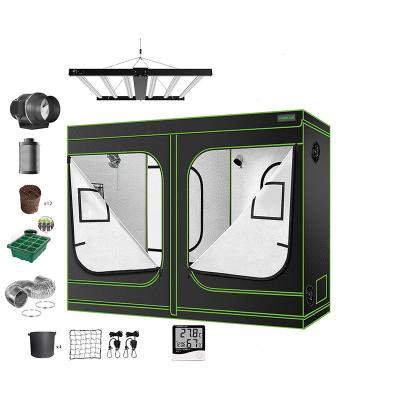 8X4FT Grow Tent Complete Kit For Weed Indoor Growing, 240x120x200cm, With High Efficiency 800W Grow lamp Foldable