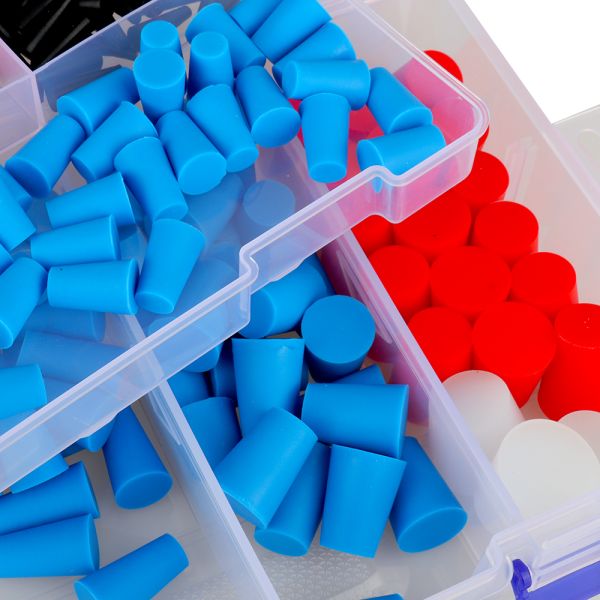 Silicone Rubber Tapered Plug Stoppers 450 PCS for High Temp Powder Coating Masking Perfection
