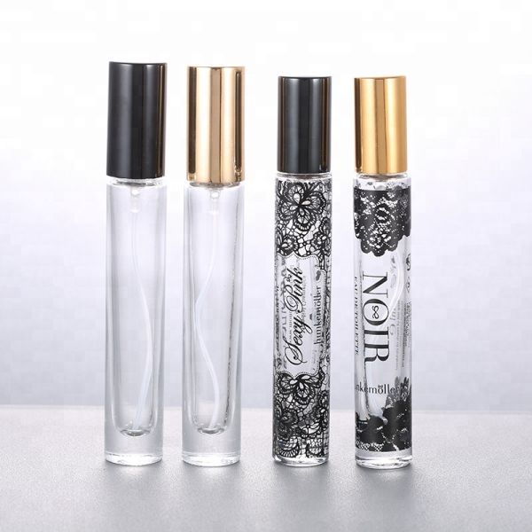 Thick Wall Cosmetic Glass Bottles Pump Sprayer Clear 10ml Round Shape