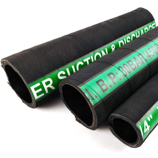 Flexible Rubber Water Suction And Discharge Hose 1-1/4 Inch Impact Resistant
