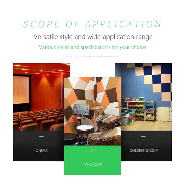 40 мм толщины высокая плотность питомцев полиэстерные акустические панели из волокна для управления звуком
