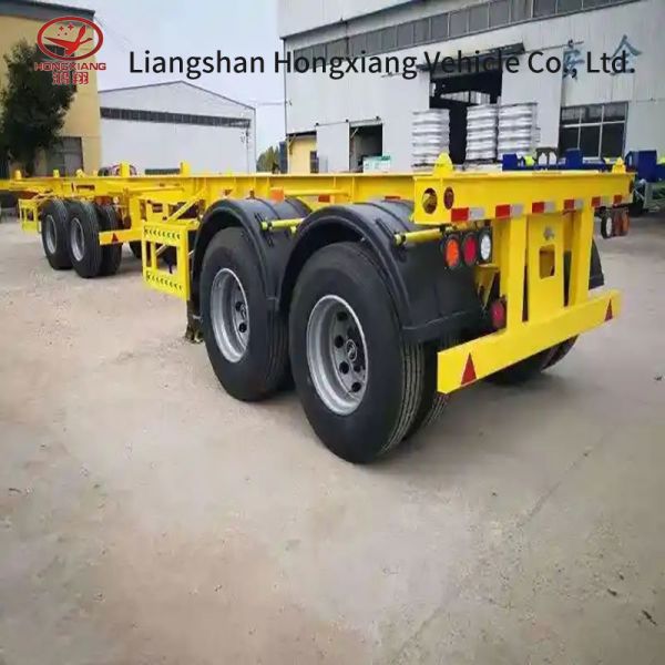 H-Star Skeleton Semi-Trailer Container Truck Trailer with ABS Anti-lock Braking System