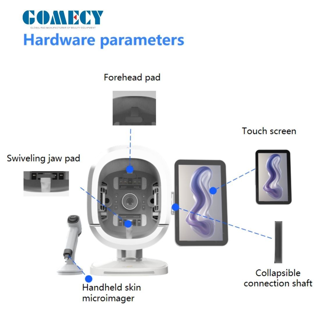 Complete Skin Analyzer Including A Scalp Analysis Handpiece A Large Screen And A High-Definition Camera