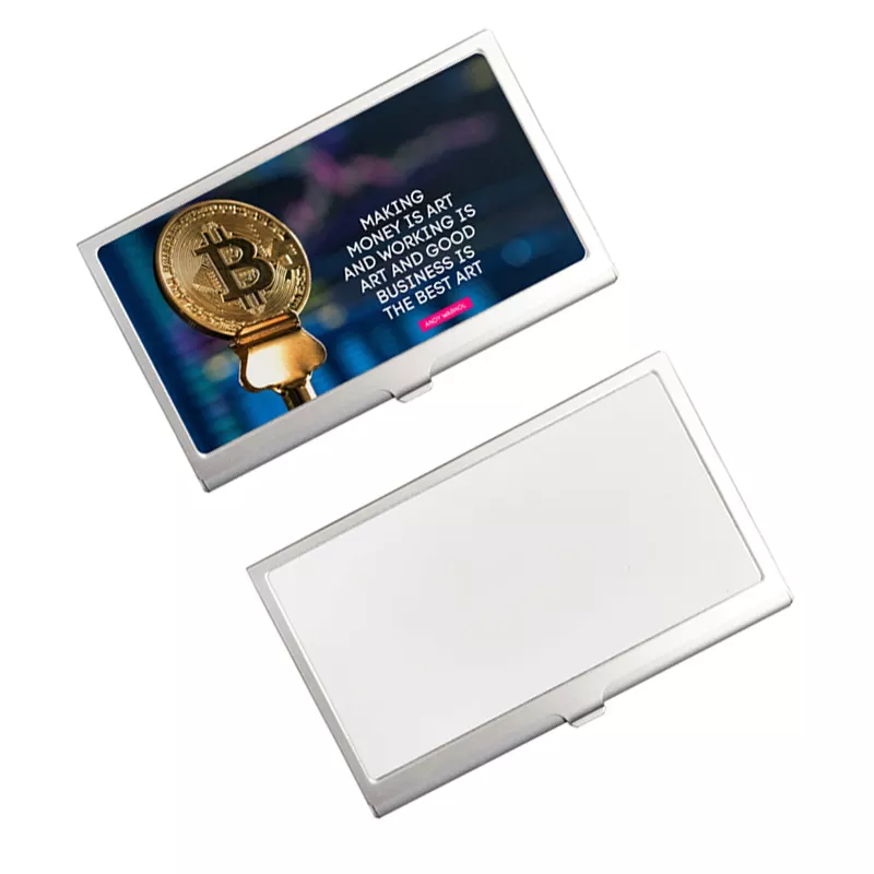 Blank Custom Sublimation Stainless Steel Business Card Holder Diy Photo Printing Metal Business Card Holder
