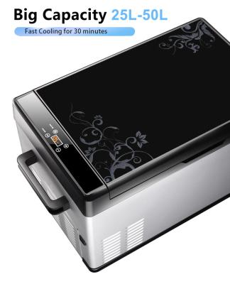 12V 24V 45W Small Car Fridge Freezer Box Type With LCD Touch Screen