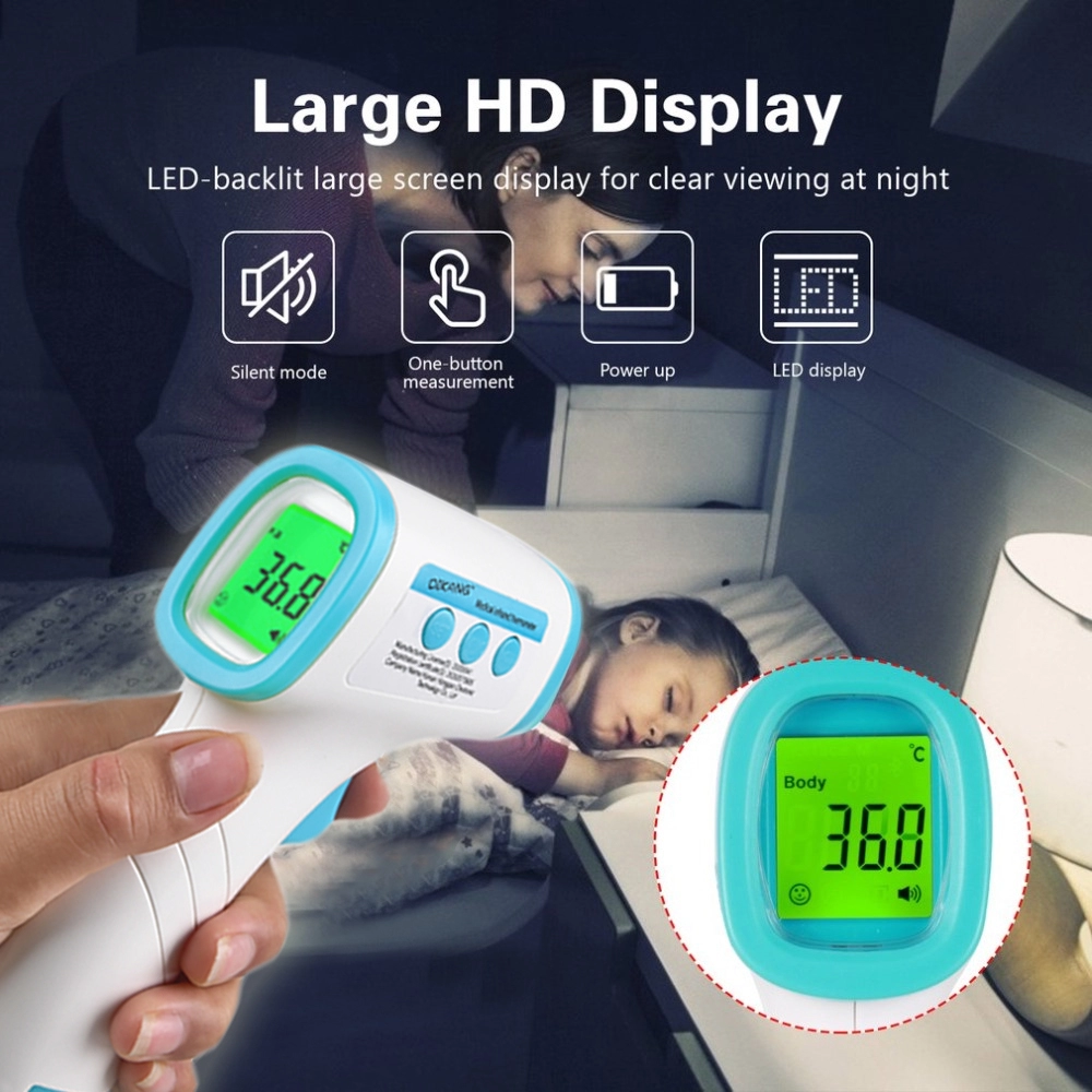 ABS Plastic 5cm Digital Infrared Non Contact Thermometer Gun