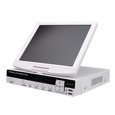 P2P H.264 4 Channel D1 DVR System with 10.5 Inch LCD Display Screen,HDMI,RS485
