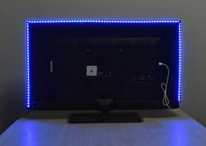 2835 DC 5V Blue USB LED Strip , IP20 Single Color LED Strip Power Saving